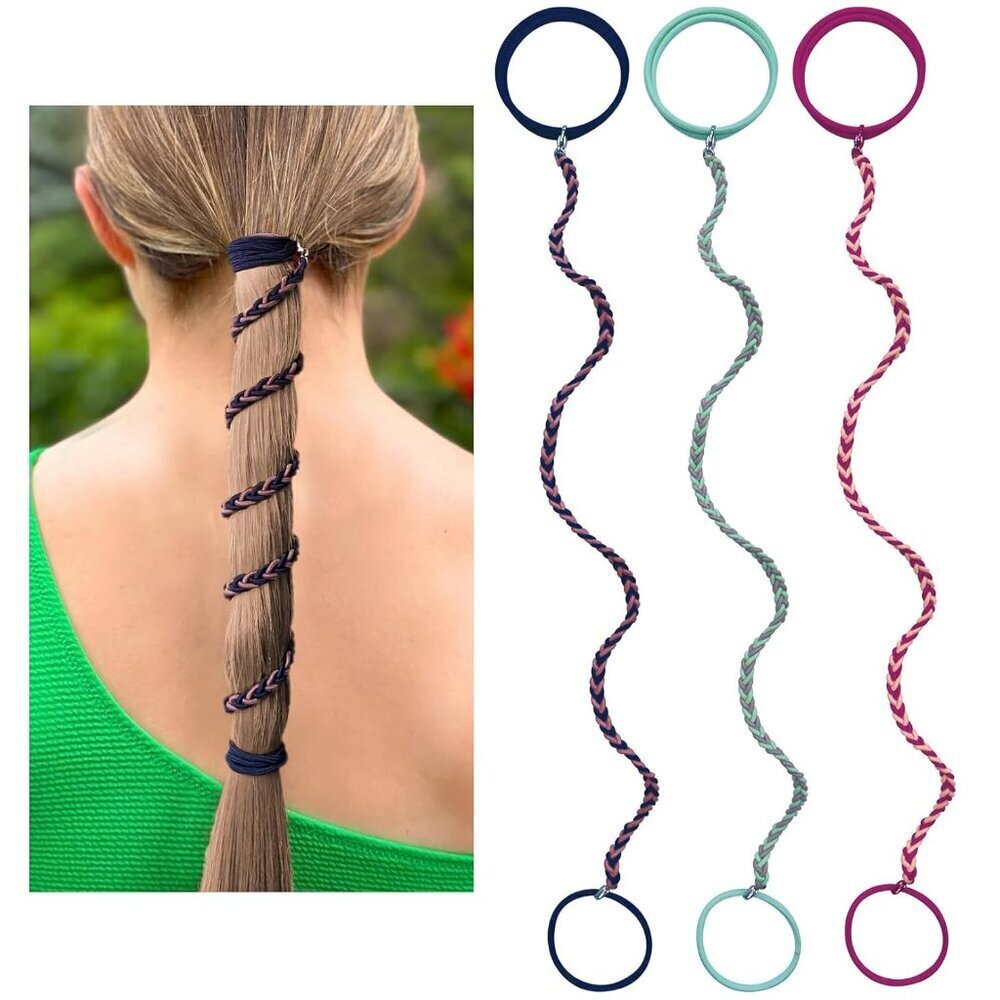 Ponytail Wrap Elastic No Tangle Spiral Hair Accessories for Sports Outdoor Use